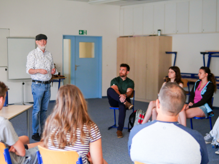 Wolfgang Zschämisch im Gespräch mit unseren „The Exchange“-Gästen aus Chicago